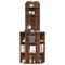 Costway 6-Tier Corner Shelf 63" Tall Corner Bookshelf with 2 USB Ports & Charging Station Brown/White